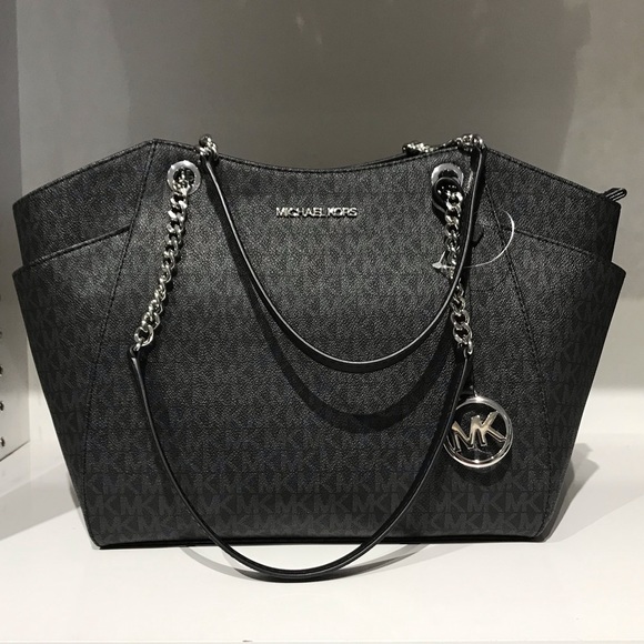 NWT Michael Kors Jet Set Travel Black JST tote bag - Picture 5 of 8